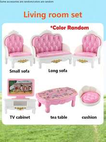 1 件娃娃屋家具及配件套装娃娃屋家具套装迷你娃娃屋家具 1 12 比例卧室客厅浴室家具配件(部分配件随机/颜色随机) - 彩色 - 查看 6