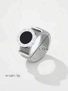 一款欧美风格的罗马数字黑色亚克力手表，搭配个性化时尚女士不锈钢表圈，适合日常佩戴。 - 金黃色 - 查看 5