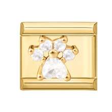 1条微镶嵌DIY意大利模块化手链，饰以星星、月亮、爱心、蝴蝶元素，适合作为派对礼物送给朋友/情侣，适用于圣诞节、新年、万圣节、情人节等场合，设计精美，不锈钢材质，本地制造，实用时尚，是圣诞节和万圣节的必备单品，沉稳的秋日色调，圣诞风格 - M292535 - 查看 3