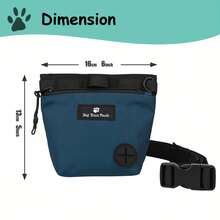 带训练响片的狗粮袋，升级版三重磁扣防漏设计，带便便袋分配器的双杯宠物散步腰包，金属夹腰带狗零食袋狗零食袋遛狗袋
