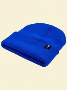 UP POSITIVE 1 件男女通用字母刺绣针织帽，秋冬配饰