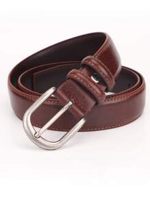 1pc Black/Brown Casual Business Metal Buckle 3.3cm Wide PU Belt, Fashionable, Suitable As Father's Day/Mother's Day Gift Fall, Autumn, Halloween Autumn-Winter Accessories,Suitable For Teens, Youth,Men,Casual, Outdoor, Athletic, Vacation, Graduation Gifts, Birthday, Daily Wear - Multicolor - View 14