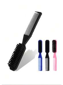 Zestaw szczotek dwustronnych 2 w 1, odpowiedni dla dzieci, zawiera szczotkę do włosów i delikatny grzebień, idealny do stylizacji włosów dziecka w domu