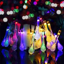 LED Solar 8 Function Water Drop Light String, Outdoor Garden Lawn Courtyard Bubble Ball Colored Lights, Christmas, Halloween Decoration Lights - Multicolor - View 4