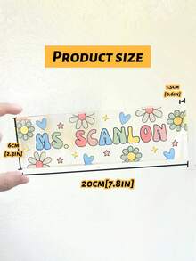 1pc Customized Teacher Name Plate, Back To School Teacher Gift, Personalized Acrylic Desktop Name Plate, Teacher's Day Gift ,Travel Organizer - Multicolor - View 3