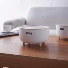 1 个带按压顶盖的垃圾桶，北欧现代废纸篓，适用于厨房、浴室、卧室、客厅、办公室、户外的塑料垃圾桶，防狗垃圾桶...