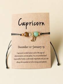 Zodiac Bracelet Women Men Crystal Stone Beaded Bangles Handmade Weave Braid Gift Ideas Aries Taurus Gemini Cancer Leo Virgo Libra Scorpio Sagittarius Capricorn Aquarius Pisces For Brother Sister