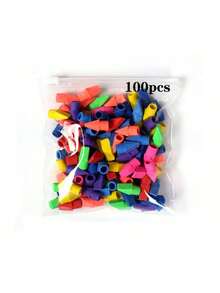 100 Pack Of Colored Pencil Erasers, Pencil Top Eraser Caps, School Supplies, Suitable For Teacher Pencil Erasers