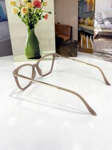Women's Cat Eye Glasses Frame TR90 Metal Temple Anti- Lens Rest - nudi - 查看 3
