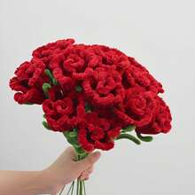 1 Set Red Rose Pipe Cleaner Set, Includes Twisted Pipe Cleaners, Pipe Cleaner Sticks, Pipe Cleaner Rose Flower Set, Pipe Cleaner Floral DIY Bouquet Set (Red), Colorful Pipe Cleaner Floral Set Includes Green Floral Wire, Gardening Tape, Pipe Cleaner Handmade DIY Rose Red Fluffy Pipe Cleaner Green Bouquet Supplies, Pipe Cleaner Wholesale DIY Floral Set, Wedding Mother's Day Gift, Holiday Decoration - Multicolor - View 9