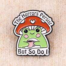 可爱“恐怖持续，但我也持续”珐琅别针胸针松针翻领别针徽章背包服装配饰珠宝礼品 - NR12254 - 查看 7