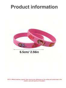 Bluey 10 قطع أو 12 قطعة من أساور سيليكون بأشكال كرتونية ملونة عشوائية لعائلة بلوي وأصدقائهم، أساور مطاطية ناعمة بنمط مرسوم لشخصيات الكلب بينجو وباندت وكريستين هيلر، هدايا وإكسسوارات لحفلات الأطفال والأعياد