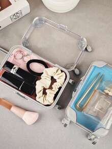 Custom Text Mini Suitcase, Personalized Custom Text Mini Trolley Suitcase, Custom Colorful Durable ABS Trolley, Mini Trolley Storage Box Jewelry Desktop Storage Box, Personalized Custom Text Fun Travel Kits, Customized Text Travel Kits, Customizable Word Hangover Recovery Kits,Modern,Cute,Customized Name Makeup Organizers, Perfect For Travel, Parties, And Small Item Organization