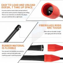 Caiton Corector de swing de golf Caiton 1 buc – roșu/portocaliu (opțional), îmbunătățește postura swingului, îmbunătățește precizia swingului de golf, ajutor esențial pentru antrenamentul de golf pentru toți jucătorii de golf