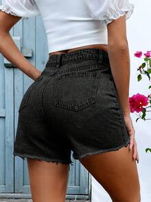 Mobula Sound Plus Size Women's Casual Fashion Elastic Skinny Jeans Black Summer - Black - View 8