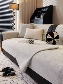 1件装四季通用沙发垫套，现代简约防滑双层防水沙发座垫，防尘可水洗，柔软不褪色，宠物友好，适用于L型及1/2/3/4座沙发，可用于卧室、办公室、客厅。 - 灰色 - 查看 5