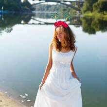 Summer Party Headband Hawaiian Head Boppers Beach Pool Party Hair Hoop Headwear Tropical Hair Decorations 1PCS - Headband-palmTree - View 3