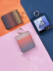 1 pieza Funda protectora con anillo arcoíris compatible con Samsung Galaxy Z Flip 6, Funda con adsorción magnética para Samsung Galaxy Z Flip 5, adecuada para niñas, niños, adolescentes y niños, resistente a golpes, sencilla y elegante para teléfono
