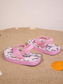 儿童人字拖，男童女童夏季沙滩防滑拖鞋 - 粉色 - 查看 9