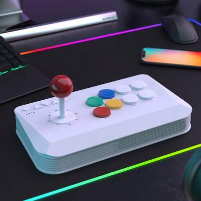  DATA FROG Y5A 街机格斗摇杆，兼容 Switch 2 / OLED / Windows – 支持无线蓝牙、2.4G 和有线连接