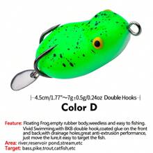 CISEA F44 鱼饵 青蛙饵 适用于 Fisshing 软饵 改良版 Thunder Frog 软饵