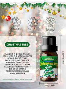 EMBRACEX. 10毫升圣诞香氛精油，圣诞精油，香薰精油，持久留香，适用于制作圣诞蜡烛、家居香氛、圣诞装饰、营造圣诞氛围、去除异味、缓解压力、圣诞礼物、汽车空气清新剂、圣诞树精油，也适用于蜡烛制作、香薰机等。 - Christmas tree - 查看 3