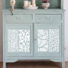 18Pcs Stencils For Crafts Painting  Cake Stencils Decorating Texture Stencil Background Stencil Leaf Floral Tree Templates For Painting On Wood Furniture Card Canvas Paper Scrapbook-0162 - as pic - View 3