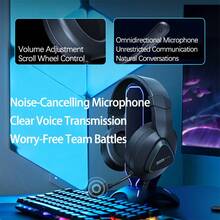 Lenovo E03遊戲頭戴式耳機 大驅動單元 可旋轉麥克風精準拾音 人體工學頭梁設計，即插即用USB接口，電競網課全能 單USB - 單USB - 查看 7