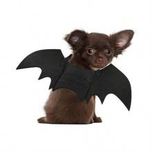 1pc Halloween Pet Bat Costumes - Adjustable Harness Fits Cats & Small Dogs - Puppy Collar Leads Cosplay Bat Costume For Pet Halloween Party Favors