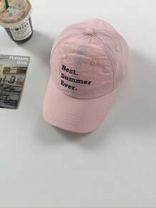 1pc Letter Embroidered Quick-Dry Flat Brim Baseball Cap, Water-Resistant Flat Brim Letter Embroidered Ins Baseball Hat For Men And Women, Sun Protection Skater Hippie Chicks Style - Baseball Cap - View 5