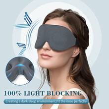 ZGGCD Sleep Mask For Side Sleeper Light Blocking Sleeping Eye Mask For Women And Men 3D Contoured Cup Night Blindfold Luxury Eye Cover Eyeshade With Adjustable Strap For Travel And Nap Black - 灰色 - 查看 2