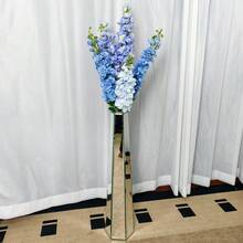 UNHO 30" Tall Mirrored Floor Vase Silver Big Vases For Dried Flower Home Decorative - Silver - View 9