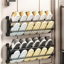 2pcs Wall Mounted Shoe Rack, Shoe Shelf, Shoe Rack For Closet, Shoe Organizer Shoes Rack, Storage Organizer, Shoe Storage, Shoe Rack For Front Door Entrance, Shoe Organizer For Closet, Black - màu đen - Xem 1
