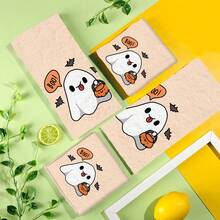 2/4 Pcs Ghost Pattern Printed Dish Towels, Halloween, Super Absorbent Microfiber Modern Towels For Cooking And Baking, Printed Dishcloths, Cleaning Towels, Hand Towels, Tea Towels, Super Soft And Highly Absorbent, Great Gift For Neighbors, Moms, Friends, Birthday, Halloween, Housewarming, Kitchen Decor, Household Essentials