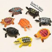 4pcs Turtle Model, Colorful Mini Turtle Ornaments, Decorative Props, Garden Ornaments - Multicolor - View 3