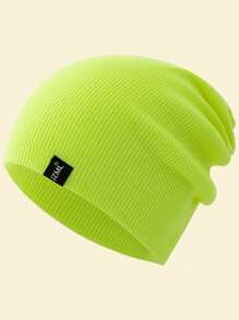 UP POSITIVE 1 件男女通用字母刺绣针织帽，秋冬配饰