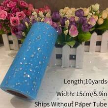 Polka Dot Sequin Mesh Rolls - 10/50 Yards Polka Dot Mesh Netting For Christmas/New Year/Valentine/Wedding/Birthday/Halloween Decoration Tutu Skirts, Gift Wrapping, Party Decor