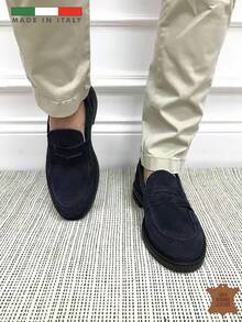 手工製作的義大利絨面革樂福鞋