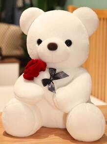 1 szt. Romantyczna pluszowa lalka w kształcie róży z motywem walentynek, lalka do dekoracji domu na święta, prezent na urodziny matki z różą, prezent na ukończenie studiów doktoranckich, pluszowy miś na Halloween