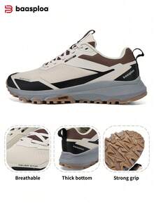 baasploa Scarpe da esterno da uomo, antiscivolo e resistenti all'usura, scarpe da trekking da uomo per attività all'aperto, scarpe da trekking sportive da uomo