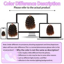 GoGo Curl 钩针发 1-6 包水波钩针发 10/14/18/22 英寸卷曲钩针发 女士短款海滩卷曲钩针发 合成深扭钩针接发 - 彩色 - 查看 11