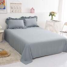 Cooling Mattress Pads - Washed Cotton-blue - View 1