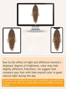 28 Inch Long Wavy Curly Ponytail Clip-In Hair Extensions, Multi-Layer Heat Resistant Synthetic Fiber, Wavy Curly Heat Resistant Fiber Wig, Unisex, Easy To Wear, Black Brown Long Extensions, Suitable For Party And Daily Styling, Suitable For All Skin Tones, Basic Style, High Temperature Fiber, Natural Appearance