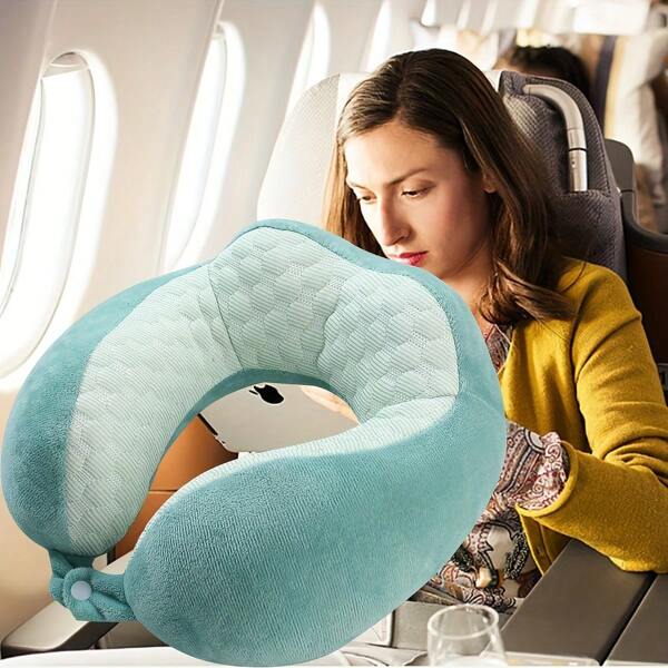 1 pieza Almohada de viaje en forma de avión de helado, almohada de cuello de estilo moderno de fibra de poliéster y algodón PP para el apoyo del cuello en el automóvil