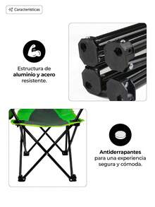 Sillas Plegables Para Camping Infantiles - Verde Lima - Ver 5