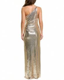 Halston Adriana Gown - Rượu sâm banh - Xem 3