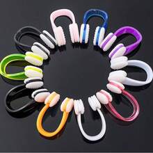 6 pièces Pince de nez pour la natation, douce, confortable, anti-étouffement, anti-glissement de particules, nouvelle variété de couleurs complète, pince de nez étanche (couleurs envoyées au hasard) - Multicolore - Voir 6