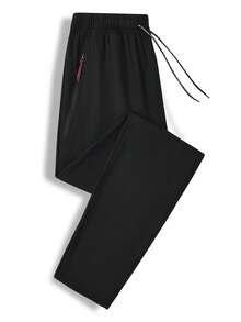 Plus Size Men's Lightweight Casual Sports Pants, Outdoor Fitness Trousers, Summer