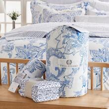 Levtex Home - Benette Comforter Set - Twin Comforter + One Standard Pillow Cases - Floral Paisley - Blue And White - Comforter (68 X 88in.) And Pillow Case (26 X 20in.) - Cotton