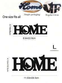 1pc Butterfly Home Letter Decorative Crafts Are Modern, Creative And Simple. They Are Made Of 1.3 Cm Thick High-Density PVC Material For Home Decoration, Suitable For Home Use, Party And Party Decoration Gift Box Packaging